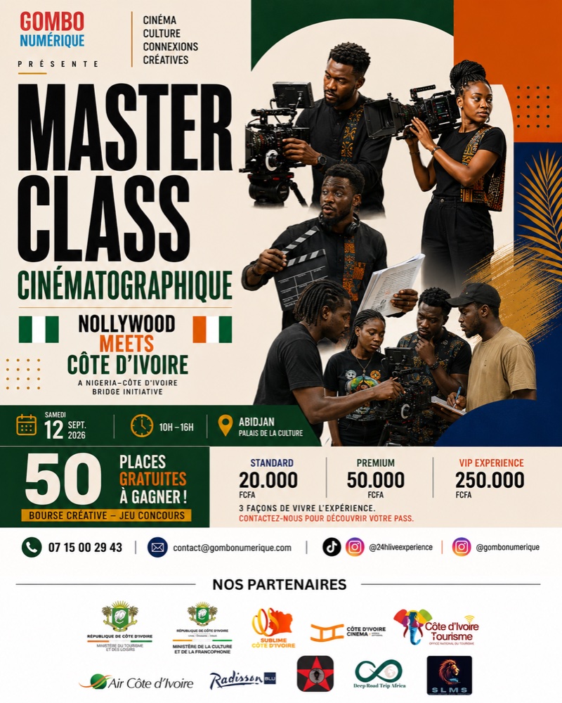 Masterclass Cinématographique, Nollywood Meets Côte d'Ivoire, 12 septembre 2026, Abidjan